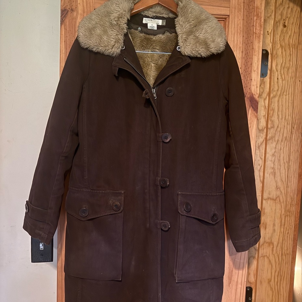 JCrew Jacket zip out Faux Fur Lining